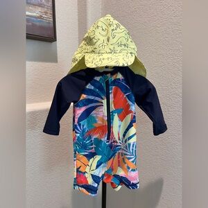 Tropical Swim Set with Hat